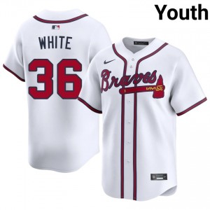Youth ATL Eli White #36 White Game Jerseys 144725-490