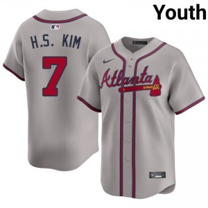 Youth Atlanta Bravos Ha-Seong Kim #7 Gray Game Jersey 541349-826