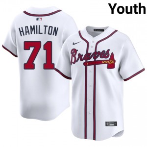 Youth ATL Bravos Ian Hamilton #71 White Game Jersey 149183-744