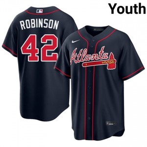Youth Braves Country Jackie Robinson #42 Navy Limited Jersey 111529-723