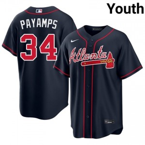 Youth ATL Bravos Joel Payamps #34 Navy New Jersey 505252-295