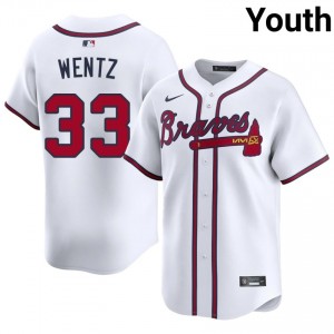Youth ATL Joey Wentz #33 White Popular Jersey 640119-285