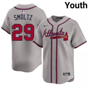 Youth ATL Braves John Smoltz #29 Gray Player Jersey 485139-903