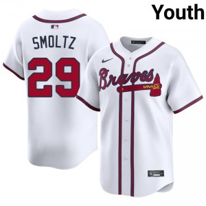 Youth Braves Country John Smoltz #29 White Authentic Jersey 943195-298