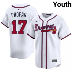 Youth Braves Country Jurickson Profar #17 White Authentic Jerseys 352431-419