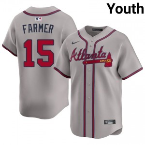 Youth ATL Kyle Farmer #15 Gray Popular Jerseys 767244-826