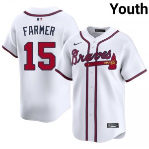 Youth ATL Kyle Farmer #15 White Embroidery Jersey 885320-177