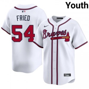 Youth Atlanta Braves Max Fried #54 White Authentic Jersey 311481-909
