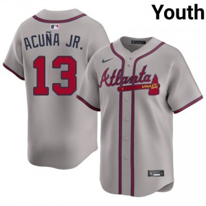 Youth ATL Ronald Acuna Jr. #13 Gray 2026 Jersey 833366-423