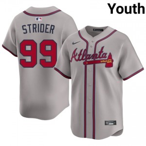 Youth Braves Spencer Strider #99 Gray 2026 Jersey 858739-520