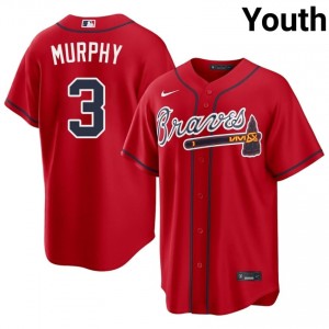 Youth Atlanta Bravos Dale Murphy #3 Red Limited Jerseys 749821-824