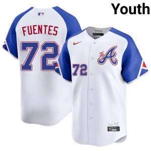 Youth Braves Didier Fuentes #72 City Connect White Embroidery Jersey 808154-496