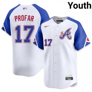 Youth Braves Country Jurickson Profar #17 City Connect White MLB Jerseys 862022-473