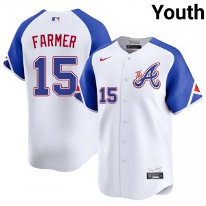 Youth ATL Kyle Farmer #15 City Connect White New Jerseys 397625-529