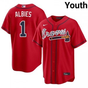 Youth ATL Bravos Ozzie Albies #1 Red 2026 Jerseys 611818-335